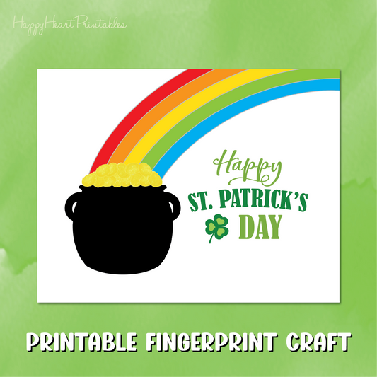 Pot of Gold St. Patrick's Day Fingerprint Craft