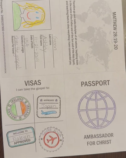Missionary Passport Craft