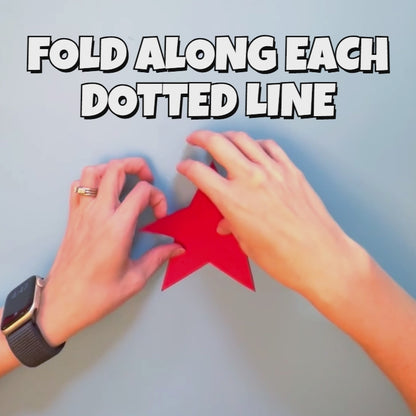 Printable 3D Folded Star July 4th Craft