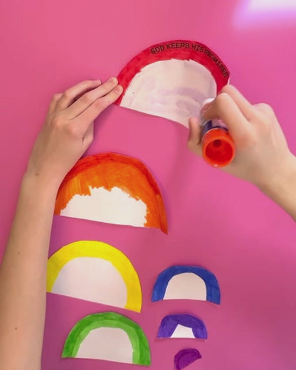 Printable Rainbow Yarn Bible Craft