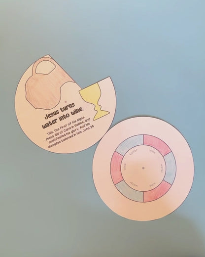 Jesus Turns Water to Wine Printable Craft