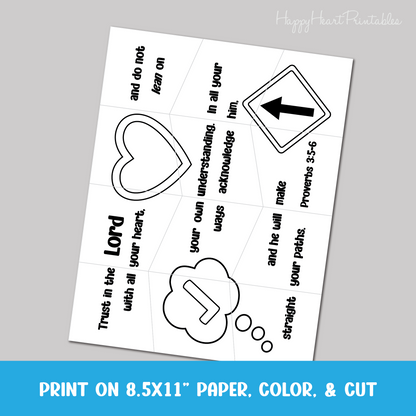 Printable Bible Verse Puzzle - Proverbs 3:5