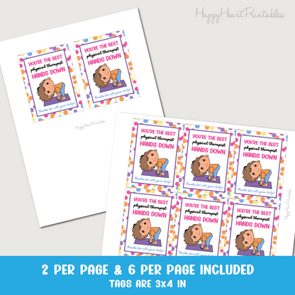 Physical Therapist Printable Gift Tag