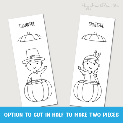 Thanksgiving Folding Surprise Craft - Pilgrim and Native American