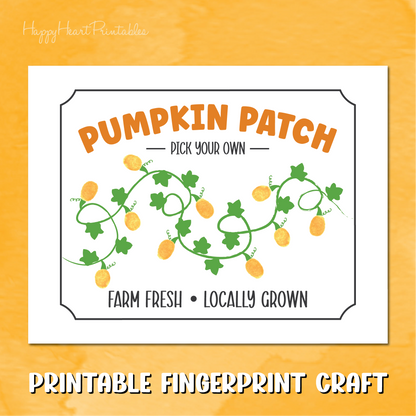 Fingerprint Pumpkin Patch Sign