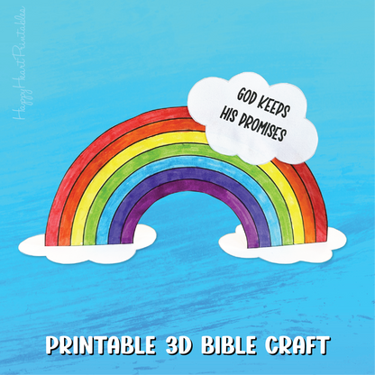 Printable 3D Rainbow Bible Craft