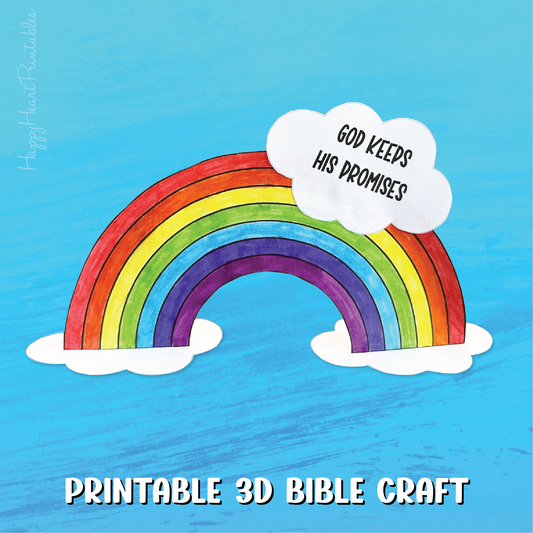 Printable 3D Rainbow Bible Craft