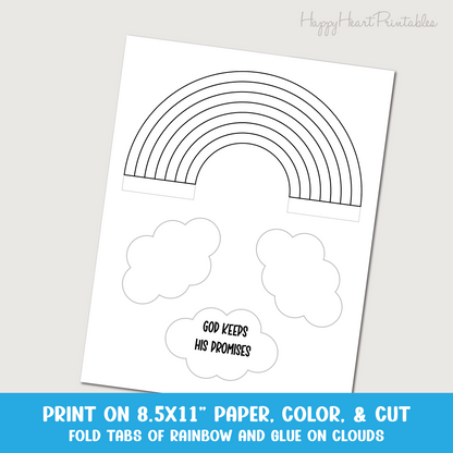 Printable 3D Rainbow Bible Craft