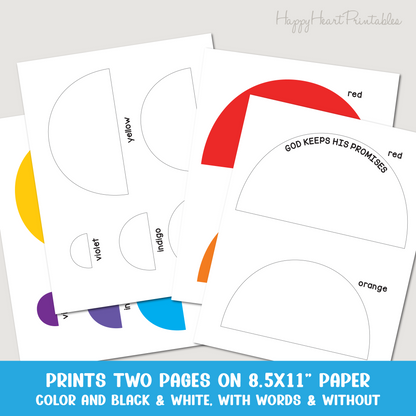 Printable Rainbow Yarn Bible Craft