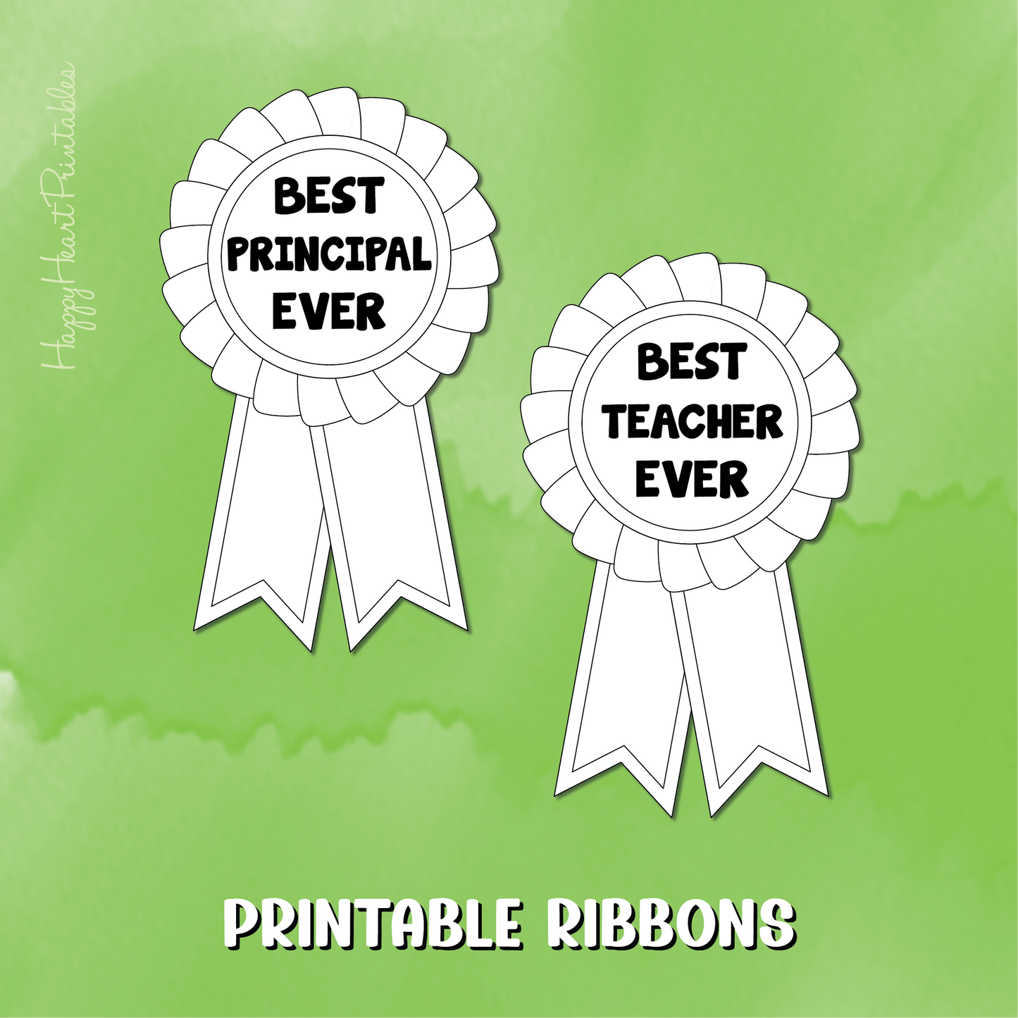 Printable Best Teacher Ever Ribbon