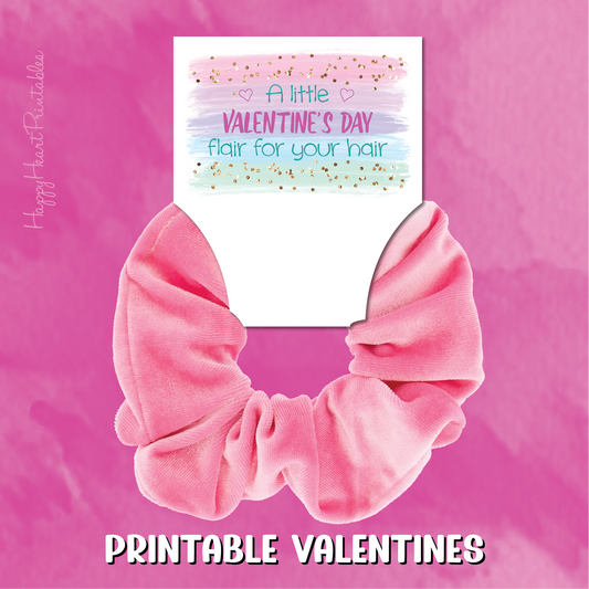 Scrunchie Valentine Tag