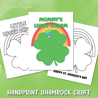 Shamrock Handprint Craft - St. Patrick's Day