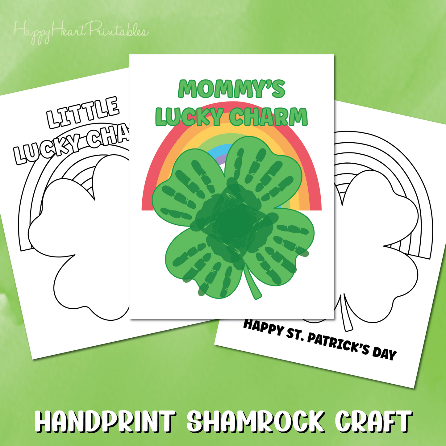 Shamrock Handprint Craft - St. Patrick's Day