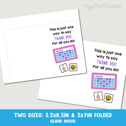 Speech Therapist Thank You Card - Printable SLP Card