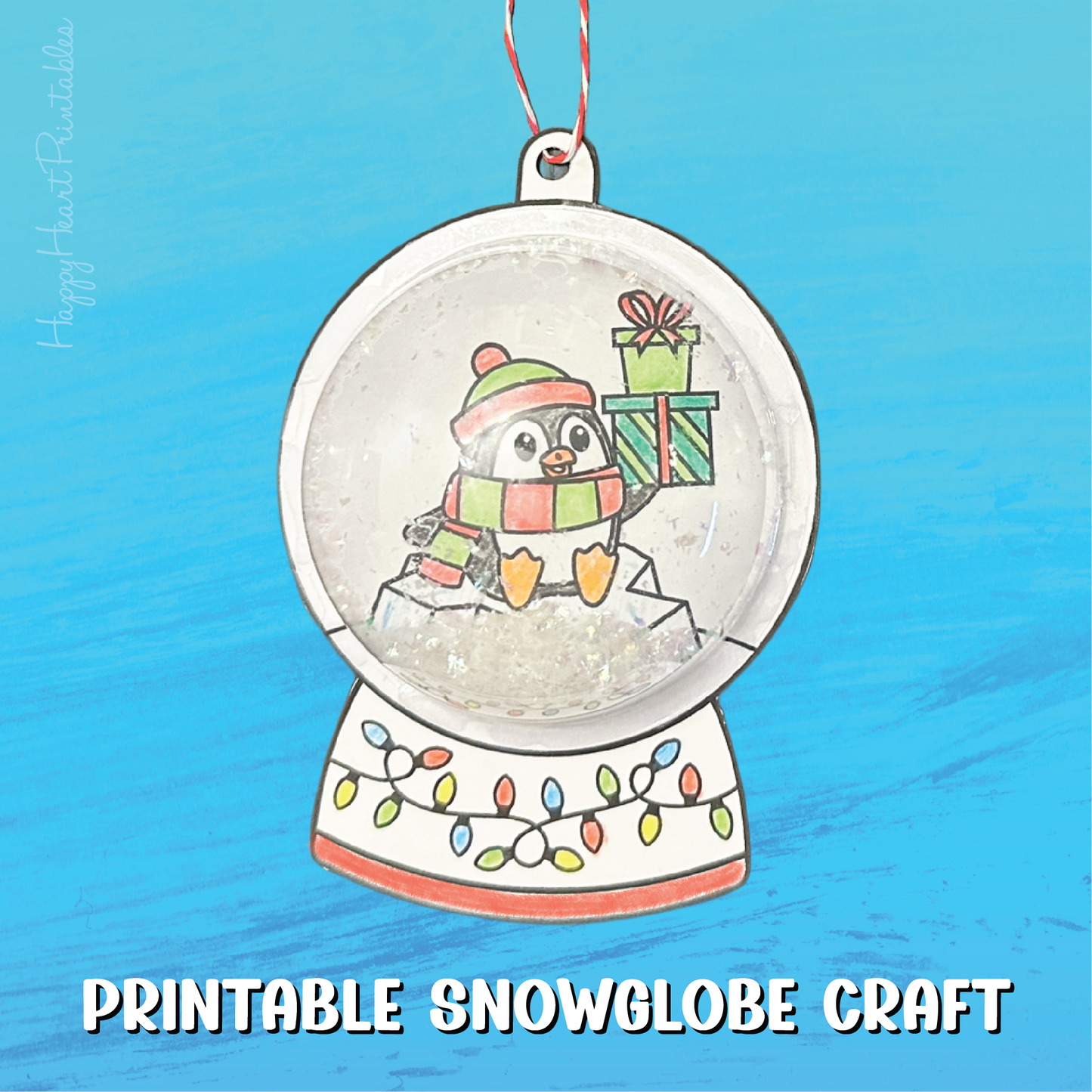 Penguin Snow Globe Christmas Ornament Craft