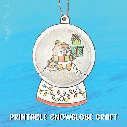 Penguin Snow Globe Christmas Ornament Craft