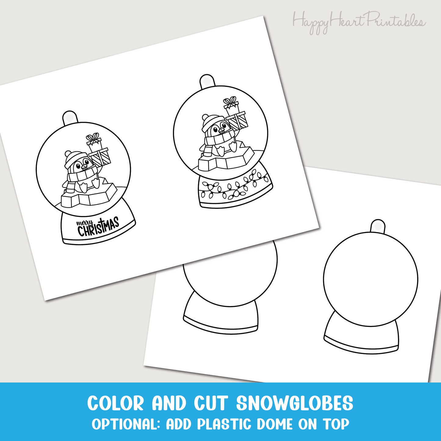 Penguin Snow Globe Christmas Ornament Craft