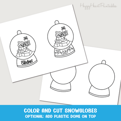 Penguin Snow Globe Christmas Ornament Craft