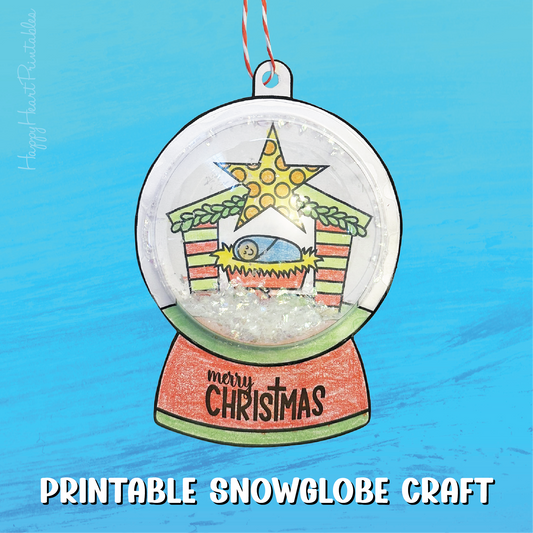 Nativity Snow Globe Christmas Ornament Craft