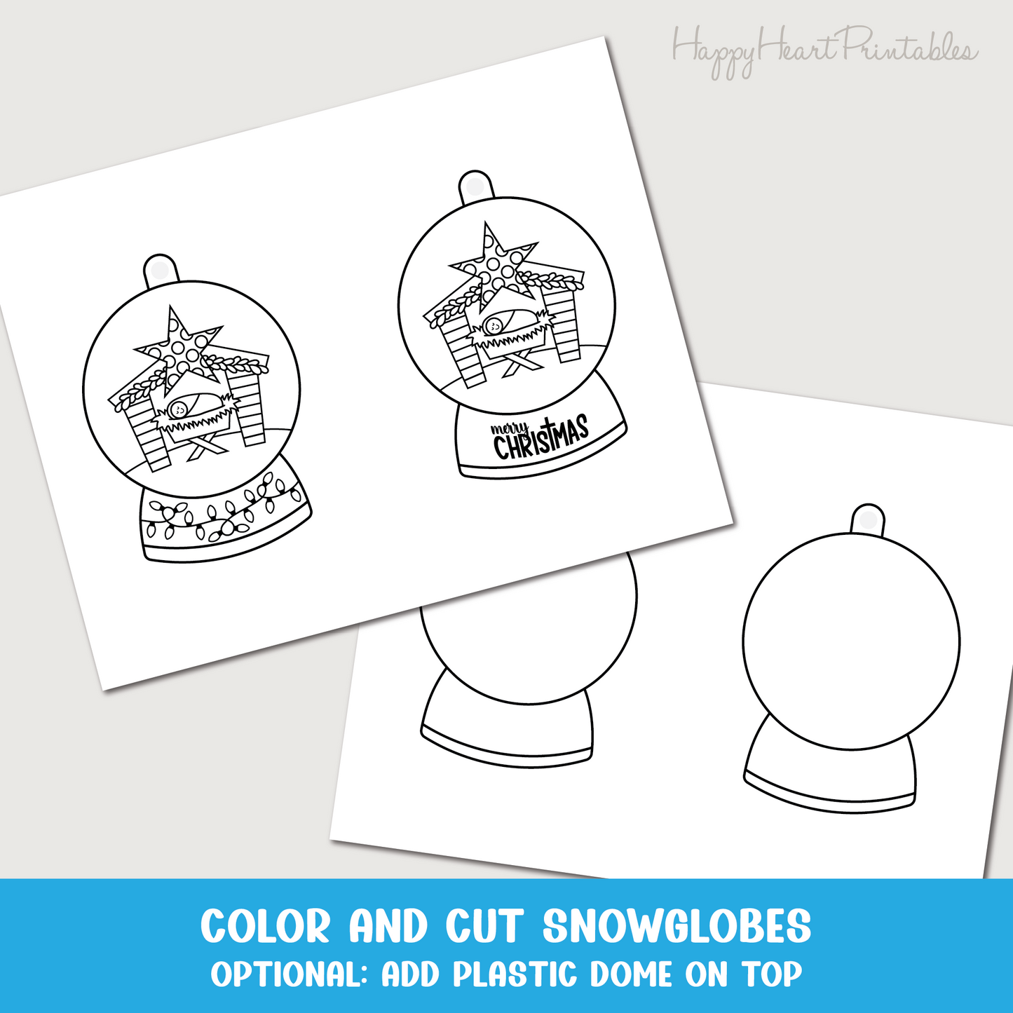 Nativity Snow Globe Christmas Ornament Craft