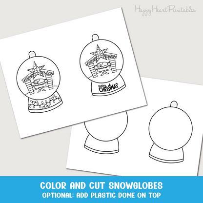 Nativity Snow Globe Christmas Ornament Craft