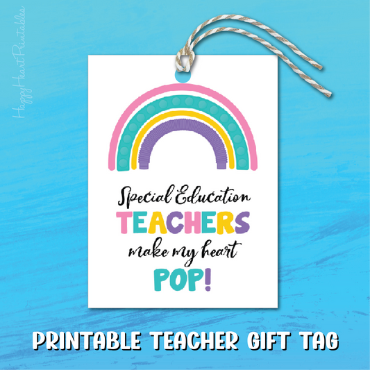 Special Education Teacher Appreciation Gift Tag