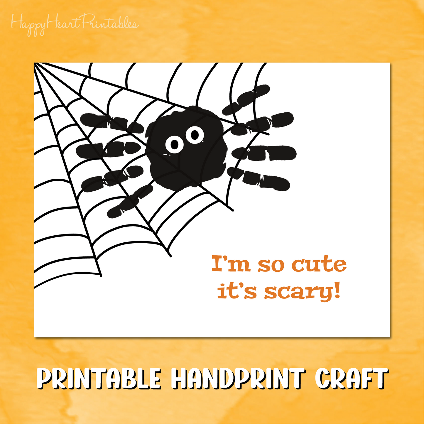 Handprint Spider Web Craft- Handprint Halloween Art