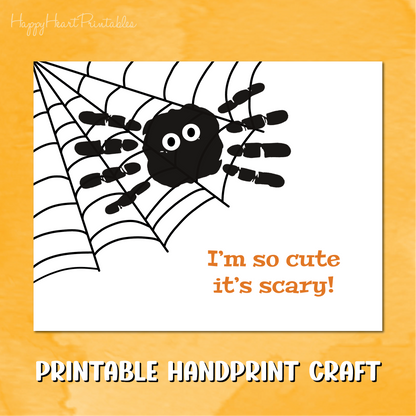 Handprint Spider Web Craft- Handprint Halloween Art