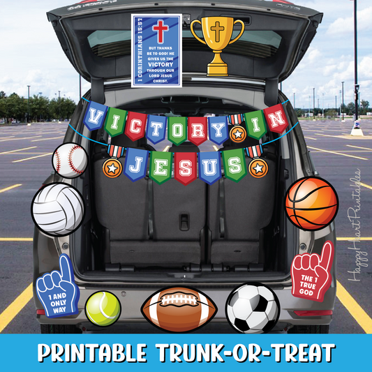 Printable Trunk or Treat Decorations - Sports