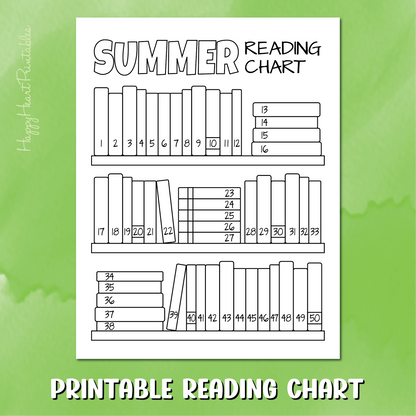 Printable Summer Reading Chart