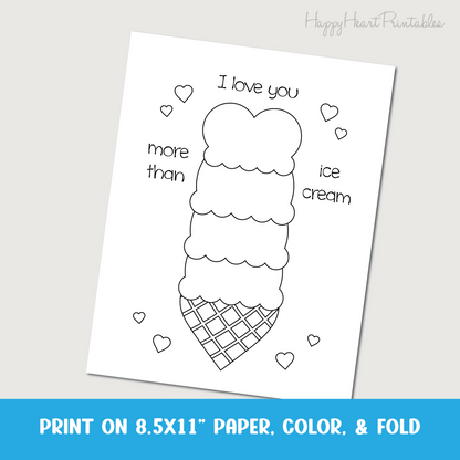 Ice Cream Folding Surprise Card