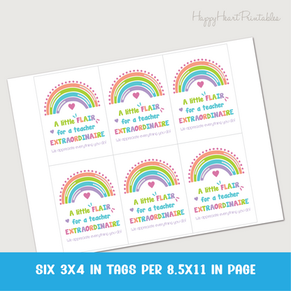 Teacher Pen Gift Tag