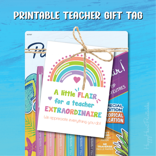 Teacher Pen Gift Tag