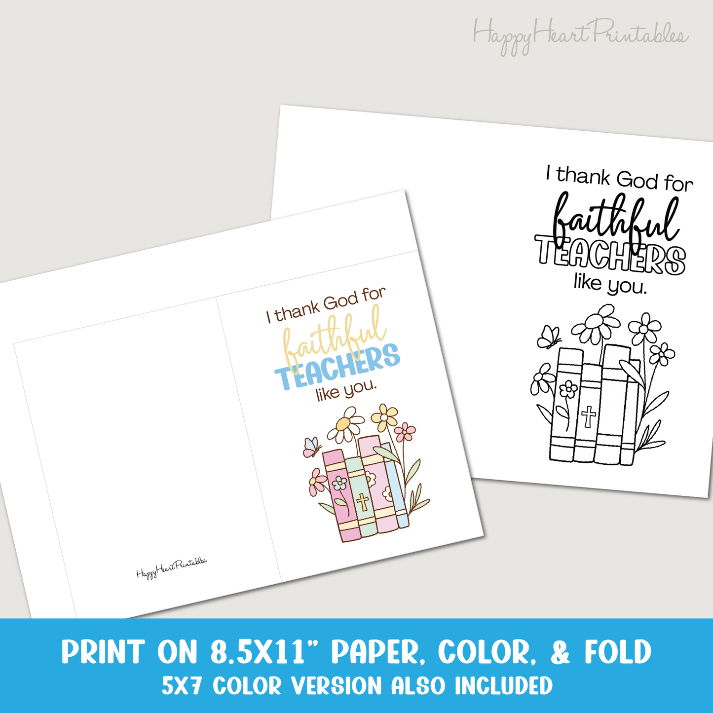 Christian Teacher Appreciation Printable Card