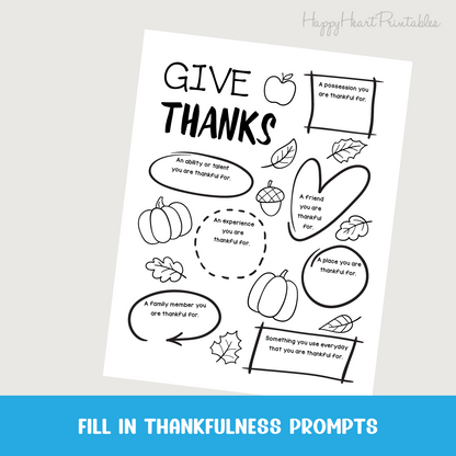Thanksgiving Printable Activity
