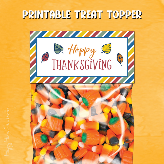 Thanksgiving Treat Bag Topper