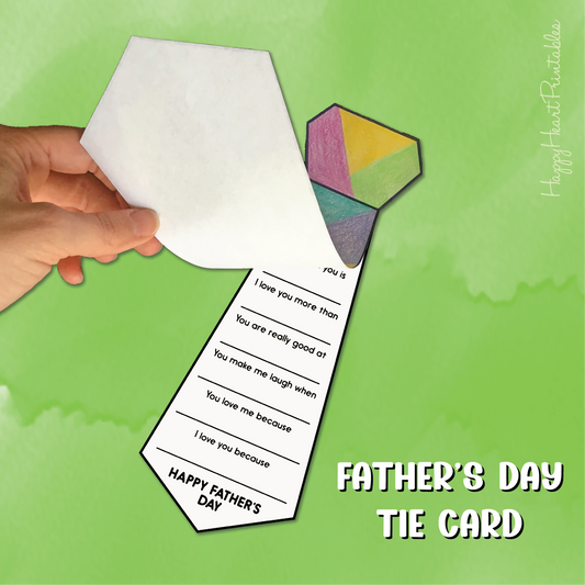 Printable Father's Day Tie Card