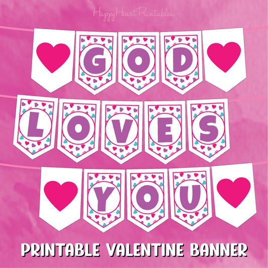 Christian Valentine's Day Printable Banner