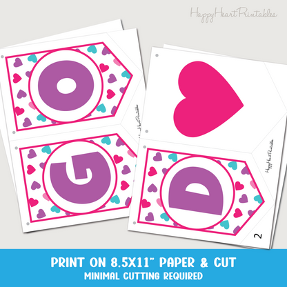 Christian Valentine's Day Printable Banner